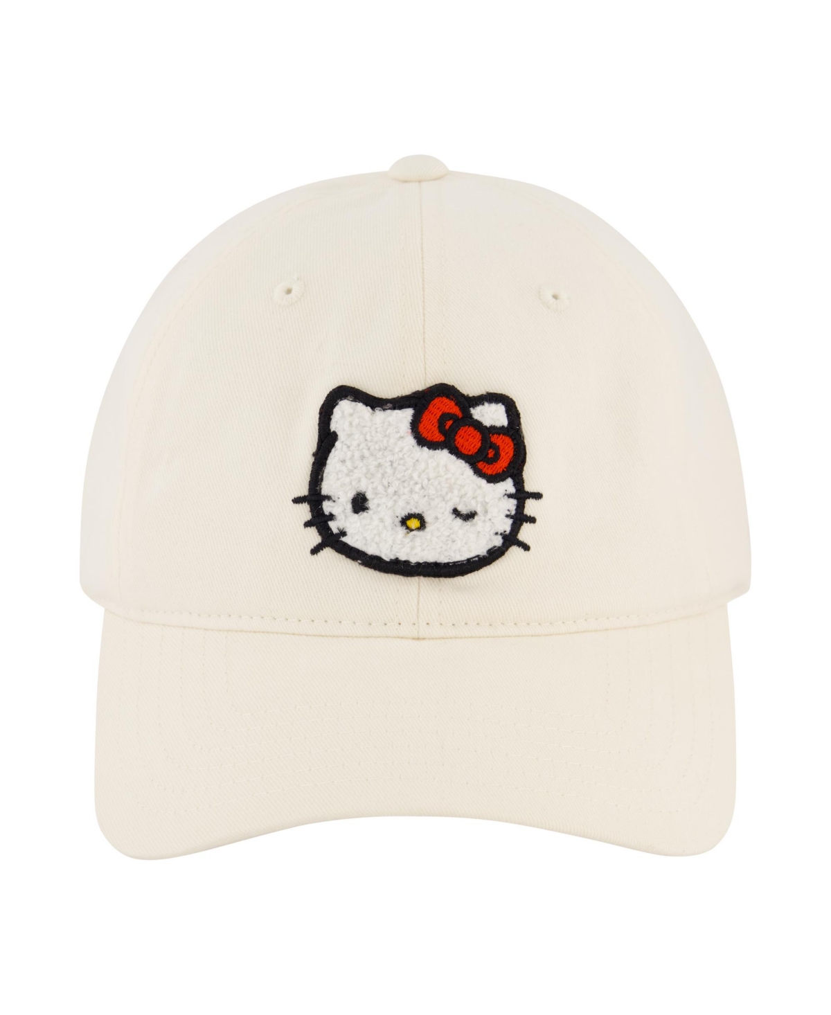 Hello Kitty Chenille Patch Dad Cap - Off white