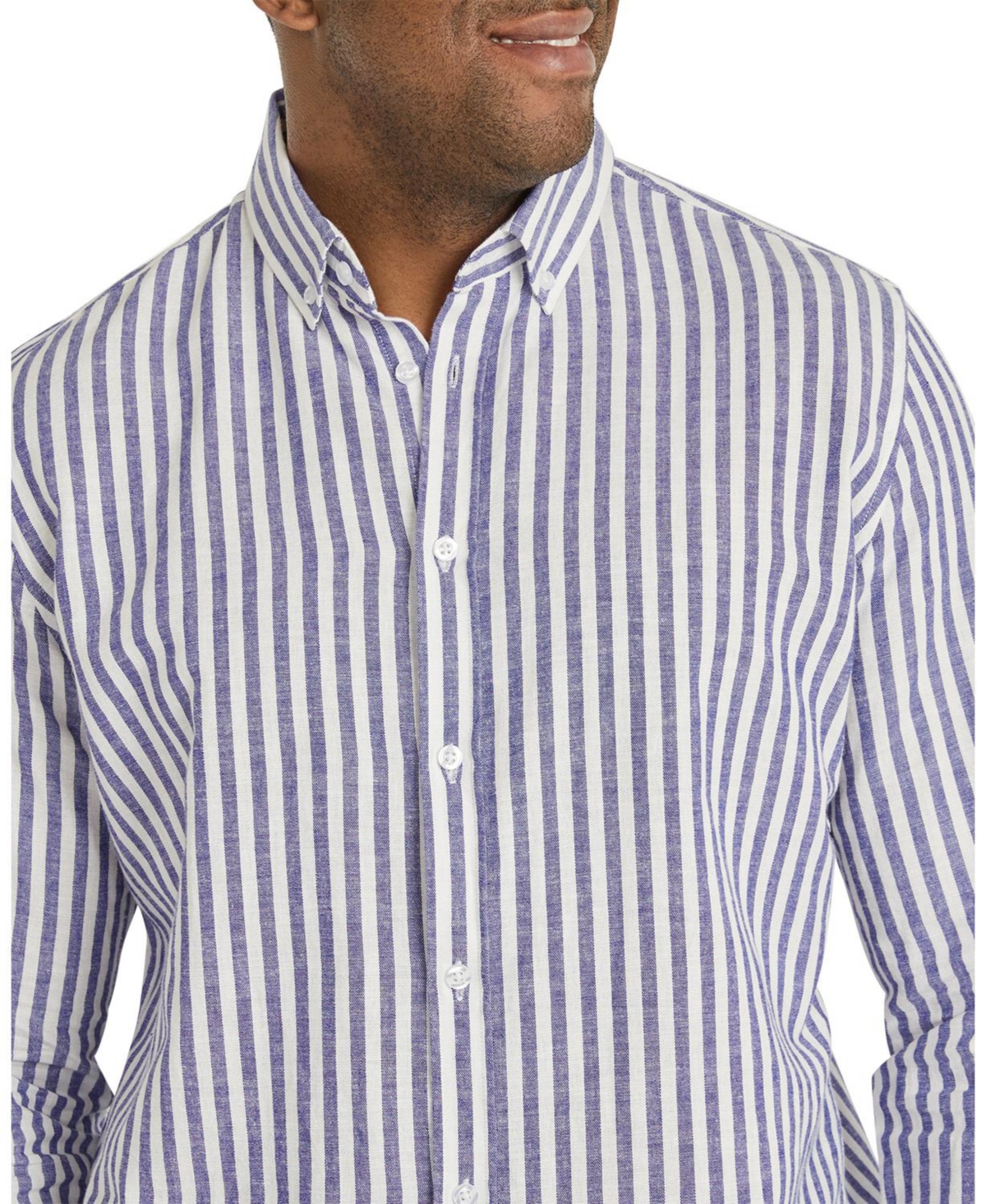 Johnny Bigg Big & Tall Holiday Stripe Linen Shirt