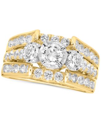 Diamond 3-Stone Ring (2 ct. t.w.) in 14k White or Yellow Gold