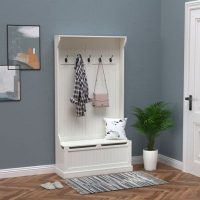 3-In-1 Hall Tree Storage Bench and Coat Rack