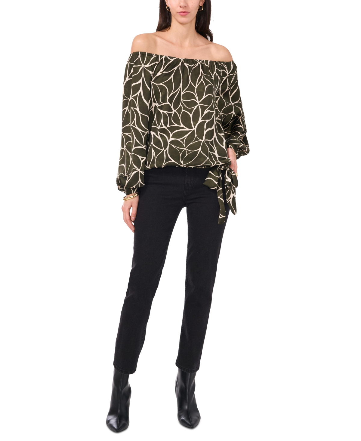 Vince Camuto Women's Printed Off-The-Shoulder Top