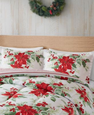 Poinsettias 3-Pc. Comforter Sets