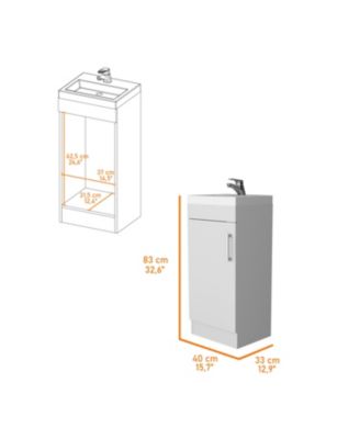 Madrid Bathroom Vanity in melamine with 1 door