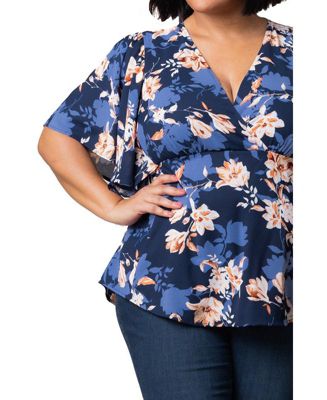 Plus Size Seaside Serenade Peplum Top