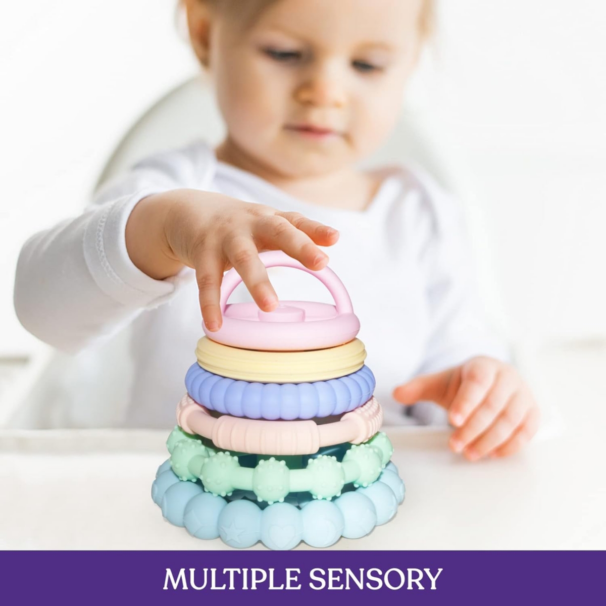 Sperric Toddler Stacking Silicone Stacking Toy – Premium Stacking Toys for Teething – Interactive and Fun Baby Stacking Toys Made of Sof