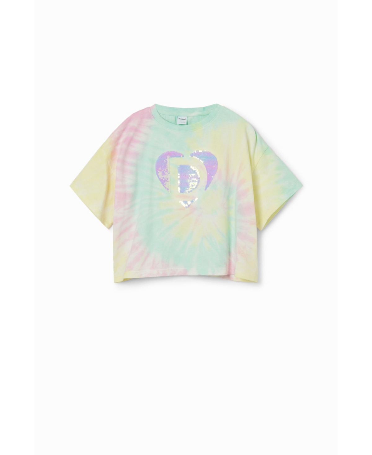 Desigual Girls Girls's Tie-dye sequinned T-shirt