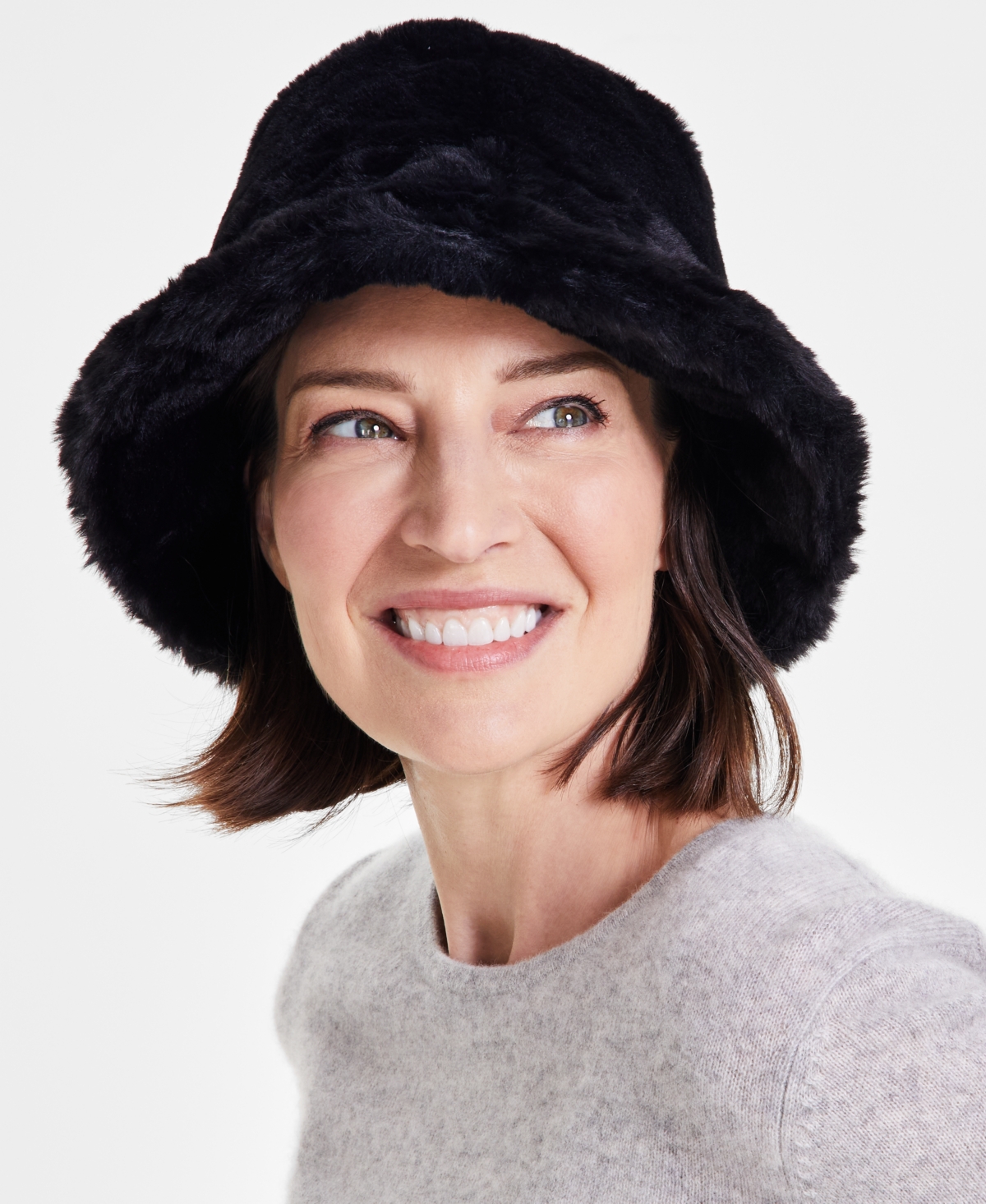 Inc International Concepts Women s Faux fur Bucket Hat Created For Macy s In Black ModeSens