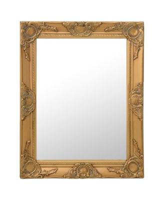 Wall Mirror Baroque Style 19.7"x23.6" Gold