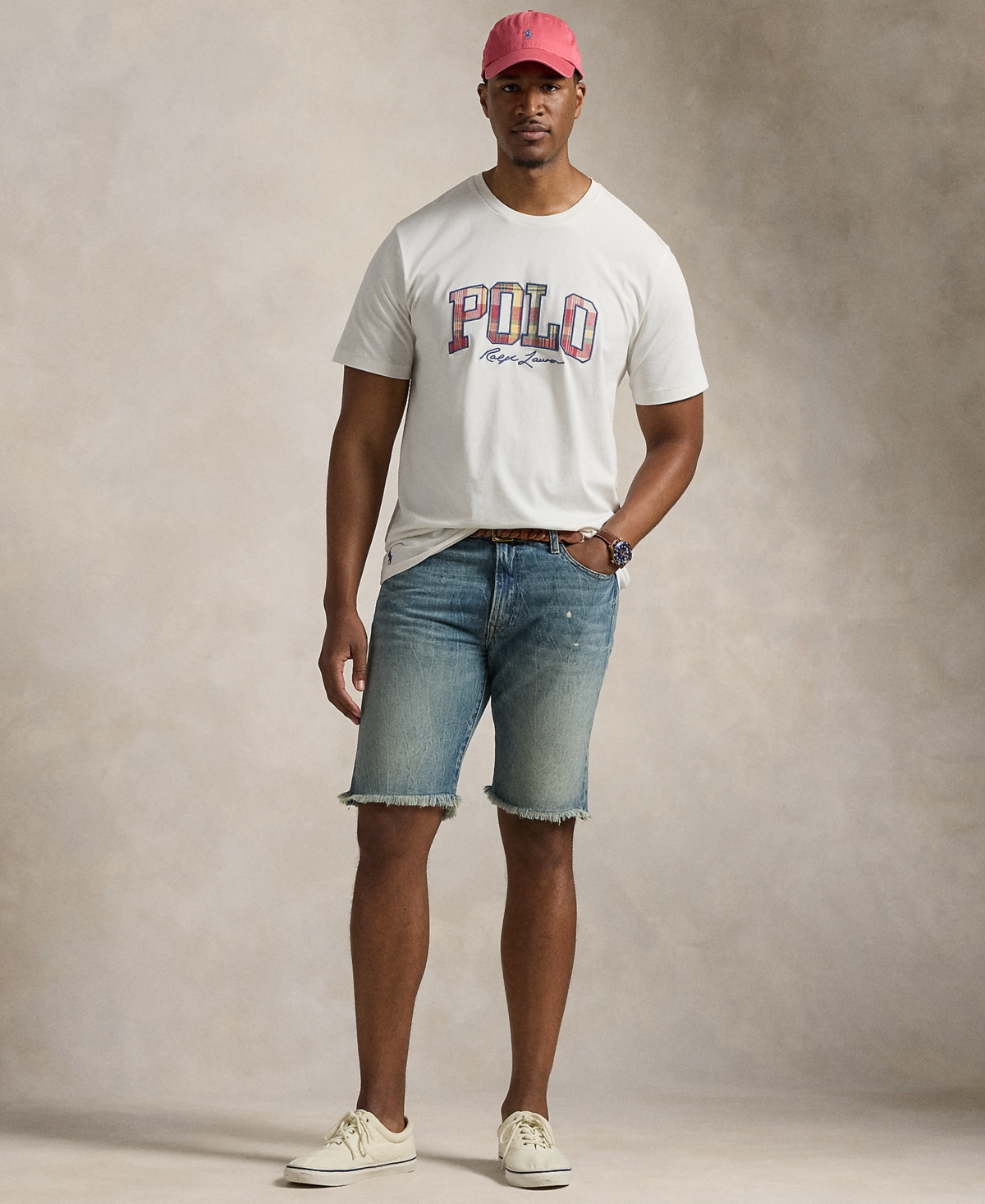 Polo Ralph Lauren Men's Big & Tall Plaid-Logo Jersey T-Shirt