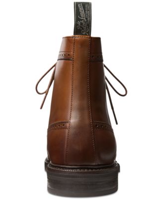 Polo Ralph Lauren Men's Asher Leather Wingtip Boot - Macy's