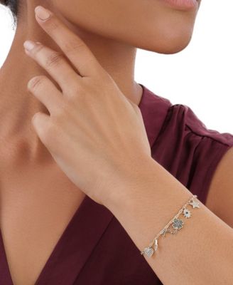 Sterling Forever Women's Iris Charm Bracelet