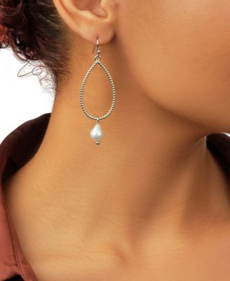Elyse Dangle Cultured Freshwater Pearl Earrings