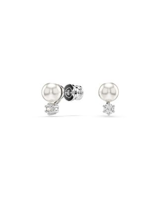 ピアス SWAROVSKI Matrix rhodium crystal pearl stud earrings 5694225 Swarovski Crystal Matrix Rhodium Plated Stud Earrings