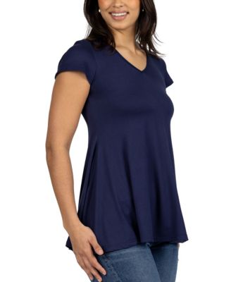Women's Short Sleeve Loose Fit Tunic Top