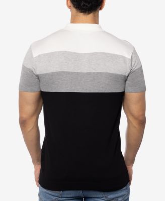 Men's Striped Polo Sweater