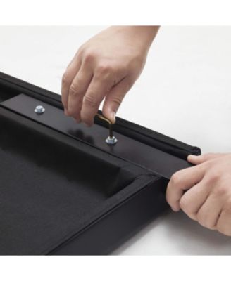 Queen Heavy Duty Adjustable SquareTufted Fabric Headboard