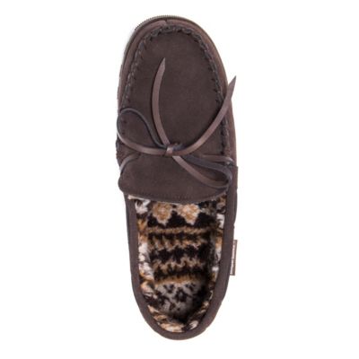 Men's Paul Printed Berber Suede Moccasin Slippers