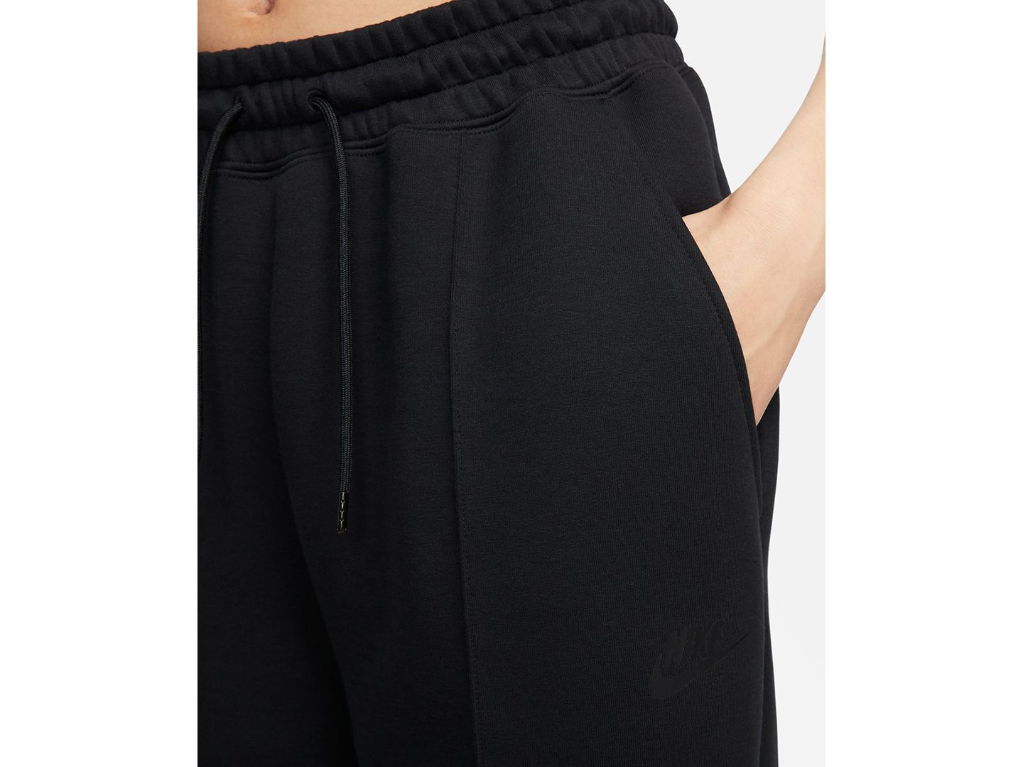 Женские брюки Nike Sportswear Tech Fleece Mid-Rise Jogger, цвет: Чёрный — фото 7