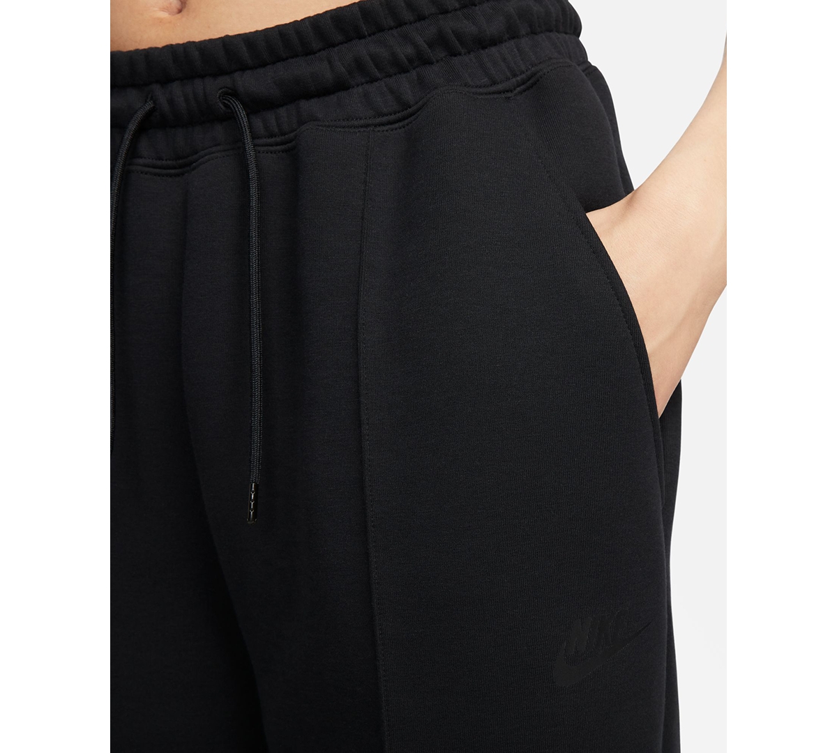 Nike Women's Sportswear Tech Fleece Mid-Rise Jogger Pants -black