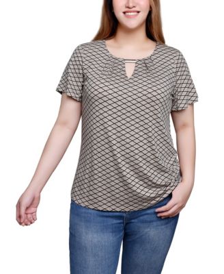 Short Sleeve Top with Hardware