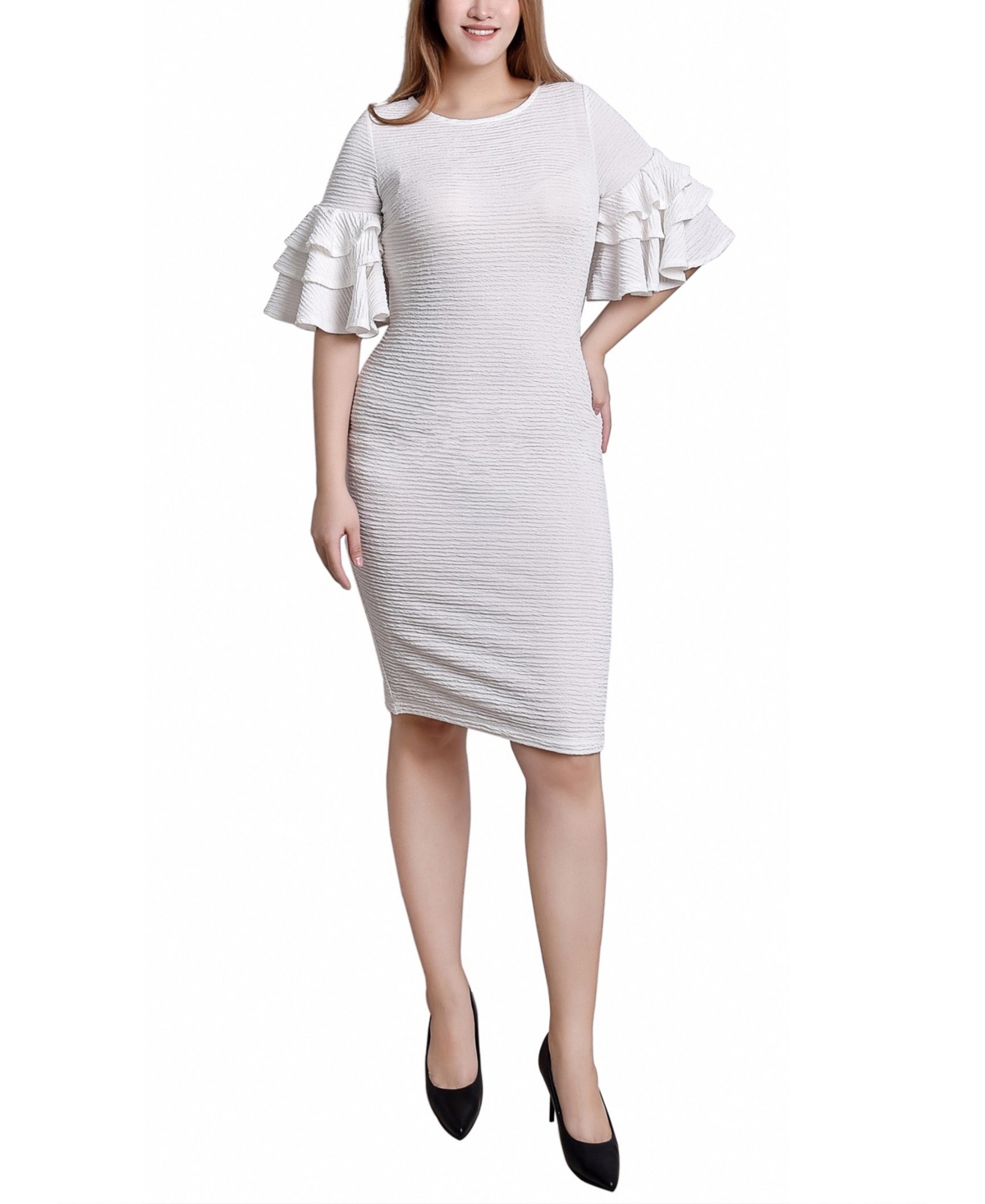NY COLLECTION BOLERO SLEEVE BODY CON DRESS