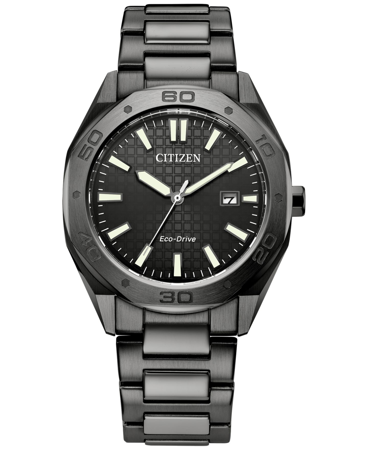 Мужские часы Citizen Eco-Drive Weekender Gray-Tone Stainless Steel Bracelet Watch 41mm — фото 1
