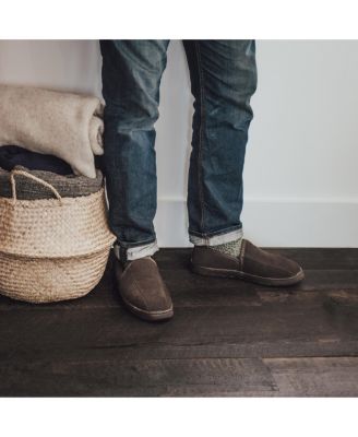 Men's Eric Printed Berber Suede Slip On Slippers