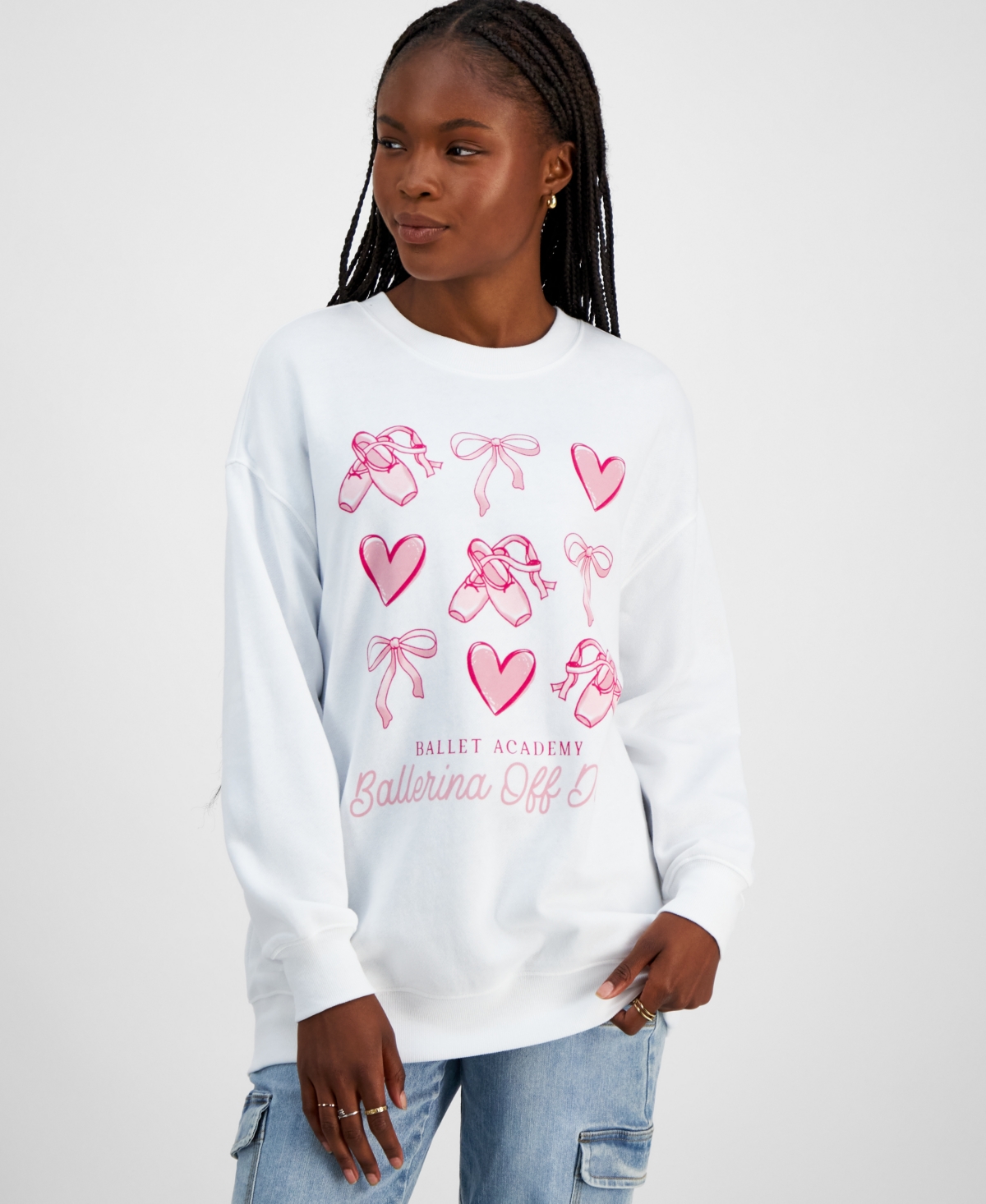 Juniors' Ballet Academy Sweatshirt - Bright White