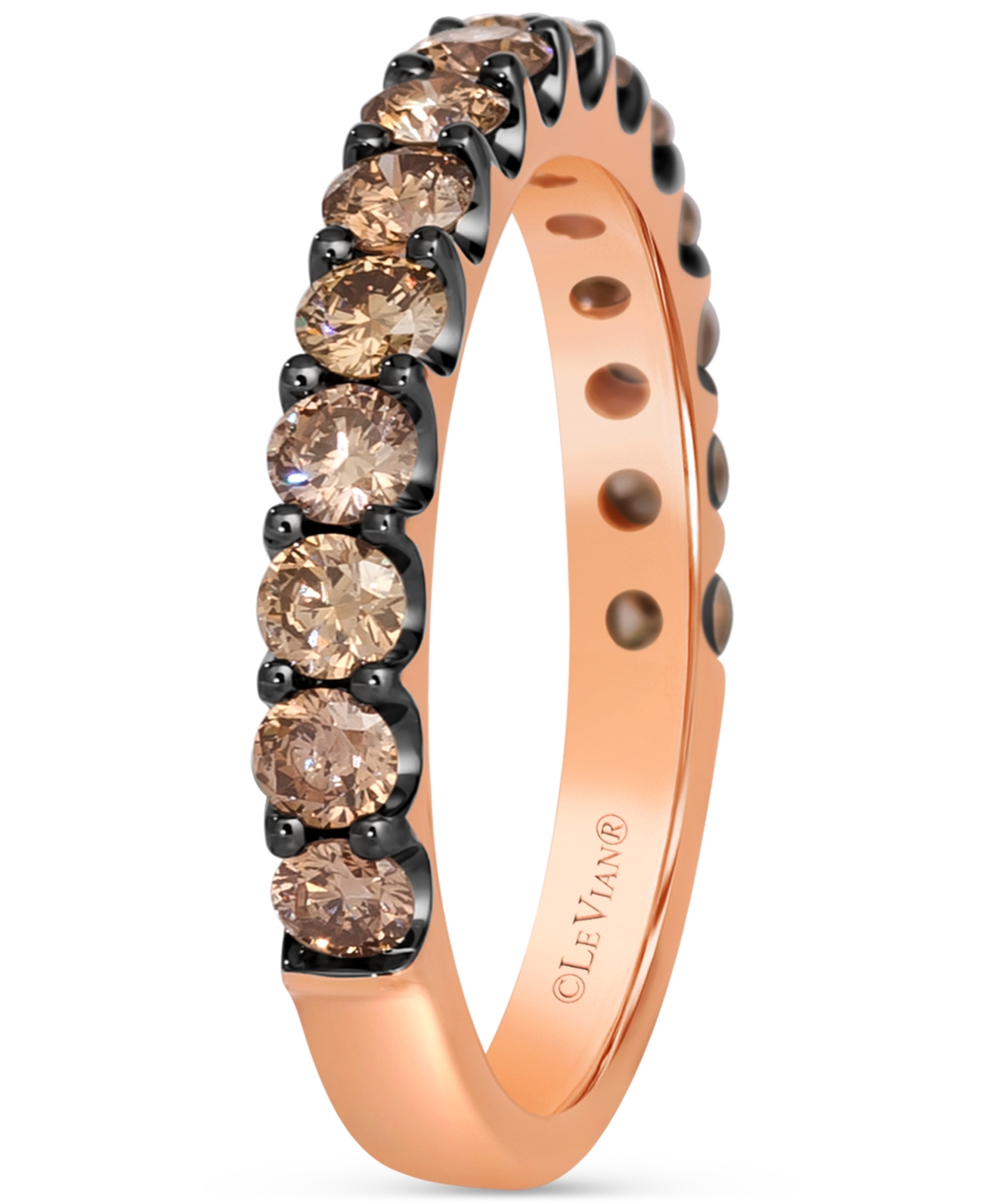 Le Vian Chocolatier Chocolate Diamond Band (1 Ct. T.w) In 14k Gold In Rose Gold