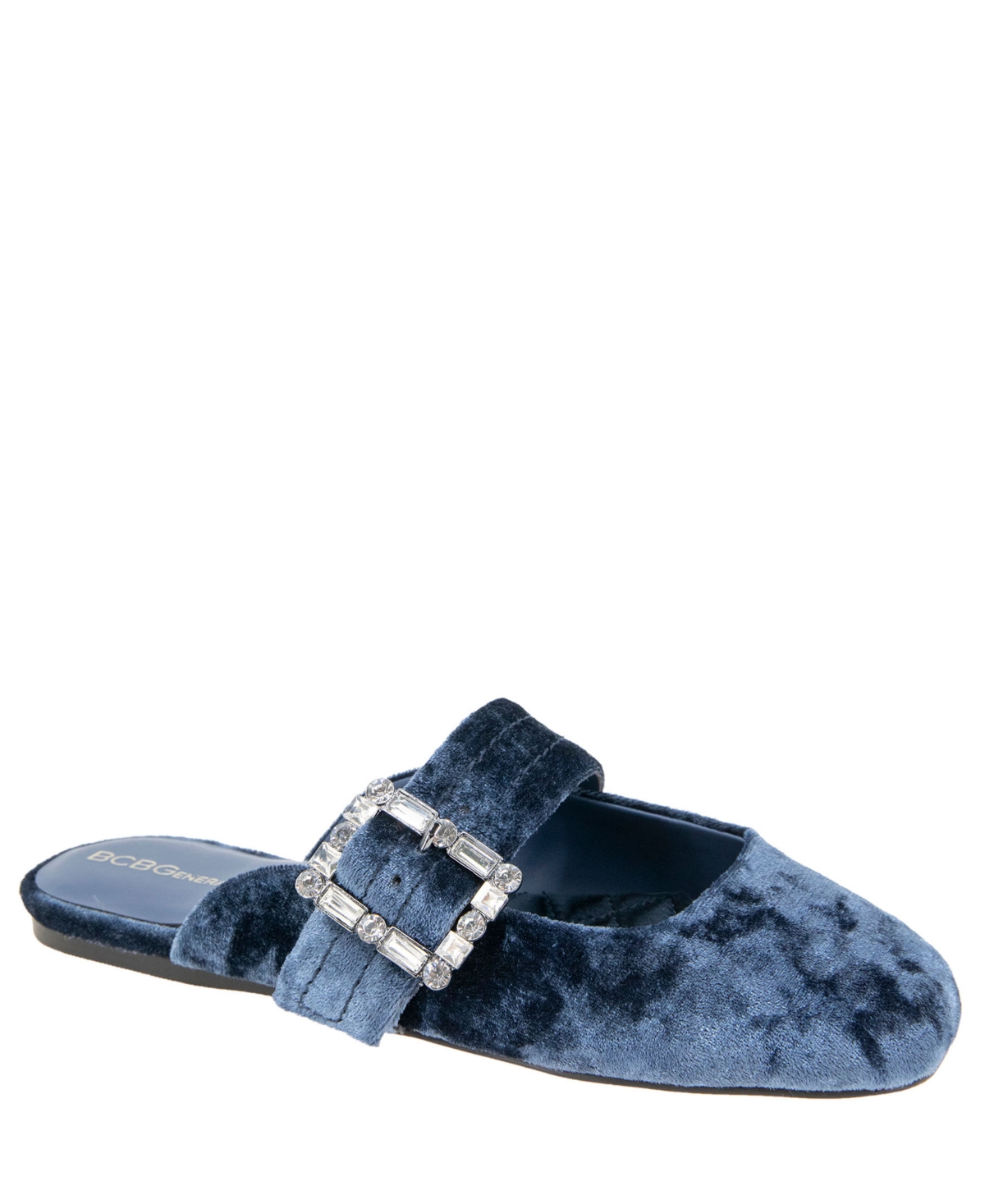 BCBGeneration Women's Hope Square Toe Buckle Slide Flat Mules