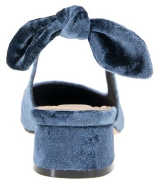 Women's Torna Velvet Slingback Block Heel Pumps