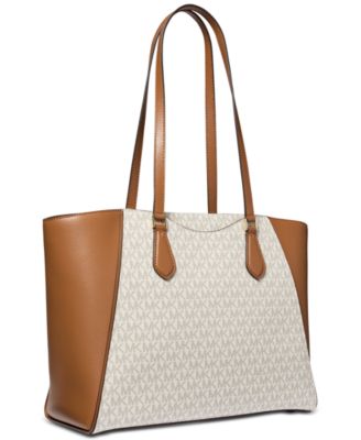 Taryn Large Signature Logo and Leather Tote