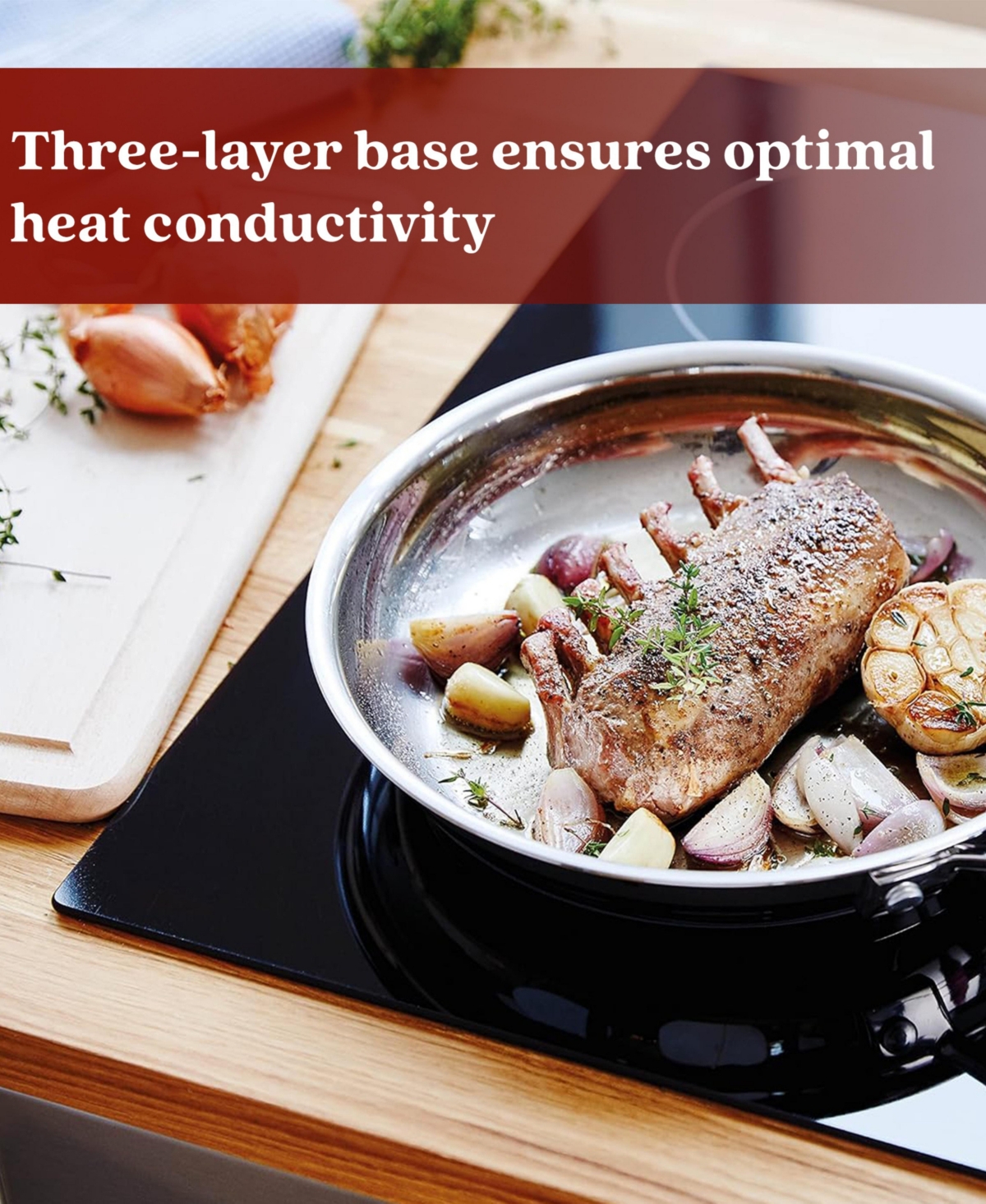 Alva Chef Stainless Steel Frying Pan Skillet 8