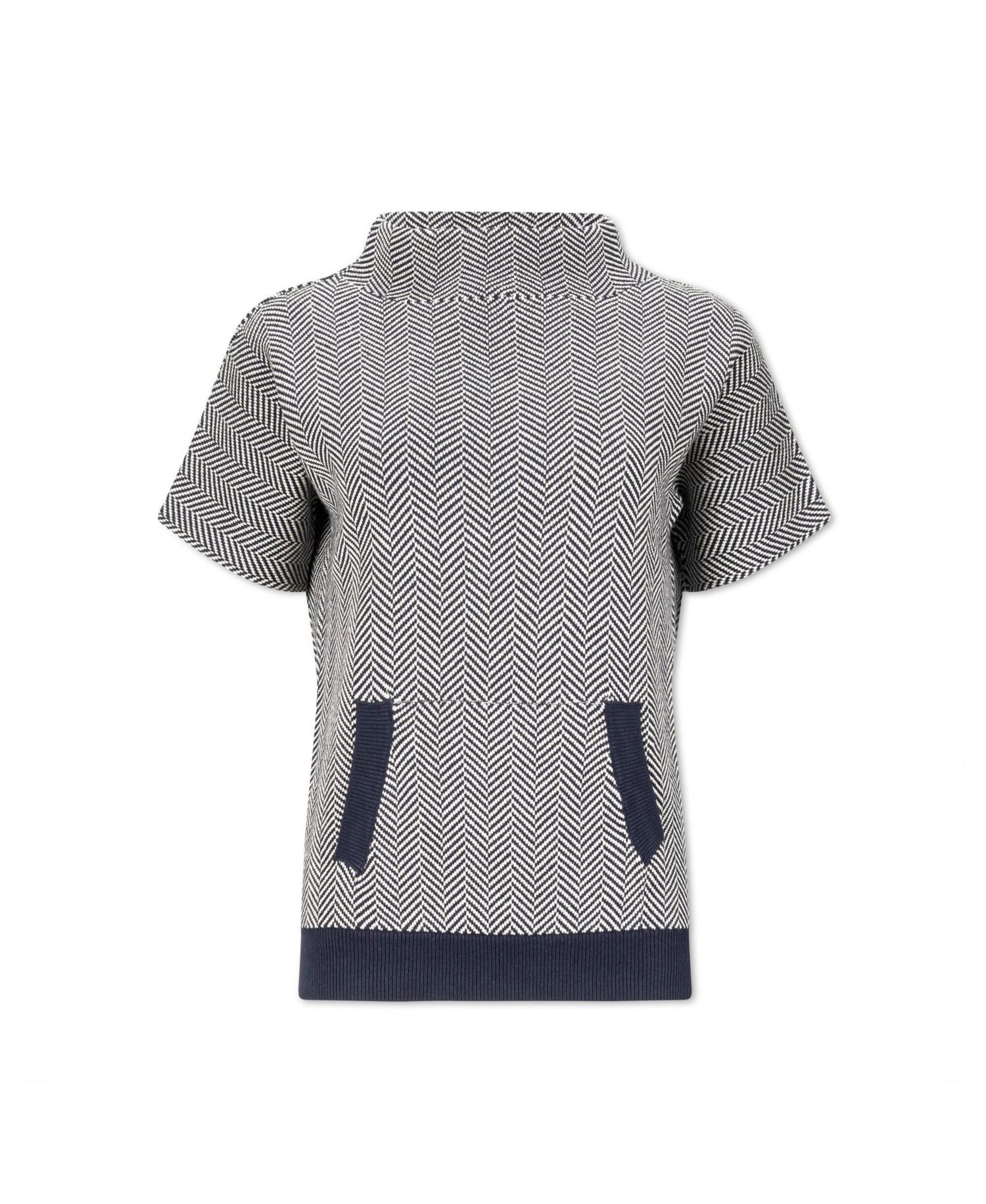 Women's Hope and Henry Short Sleeve Mock Neck Sweater