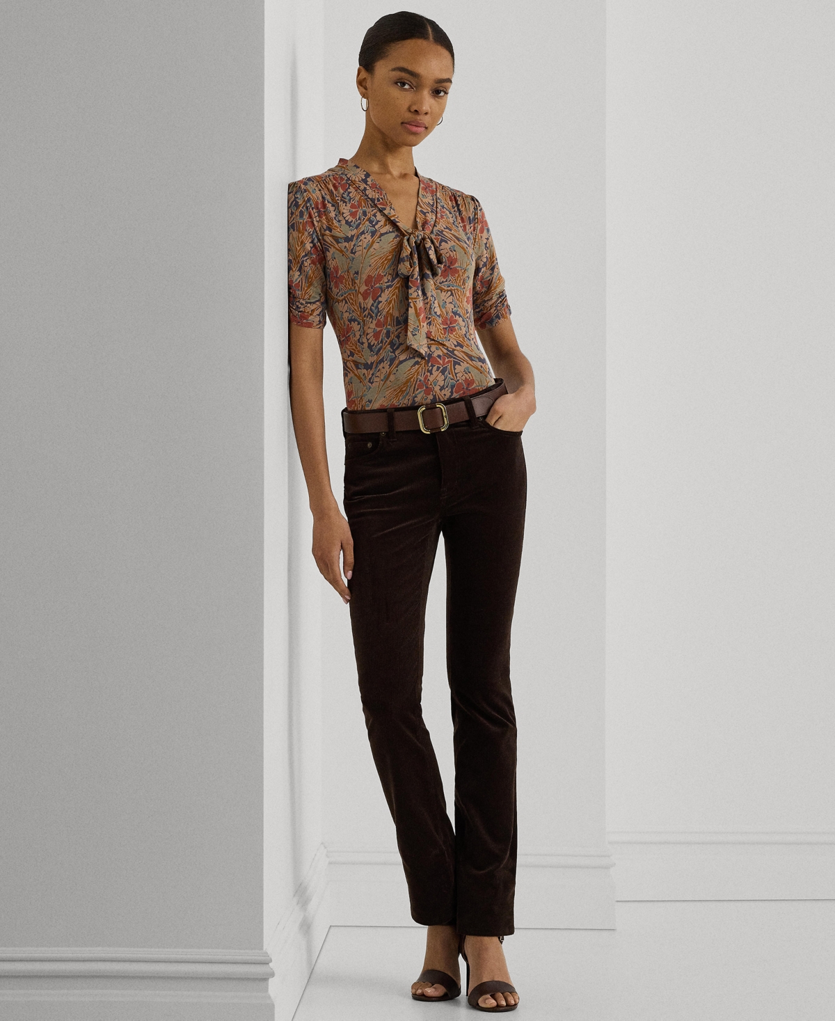 Lauren Ralph Lauren Women's Tie-Neck Floral Top