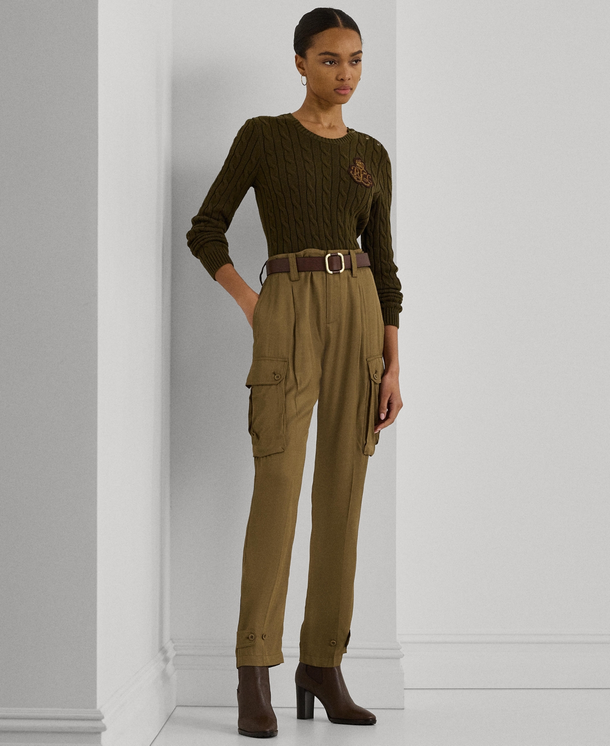 Lauren Ralph Lauren Women's Tapered Cargo Pants
