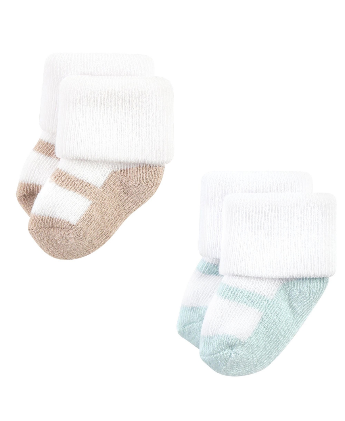 Hudson Baby Baby Girls Cotton Rich Newborn and Terry Socks,- Soft earth tone shoes