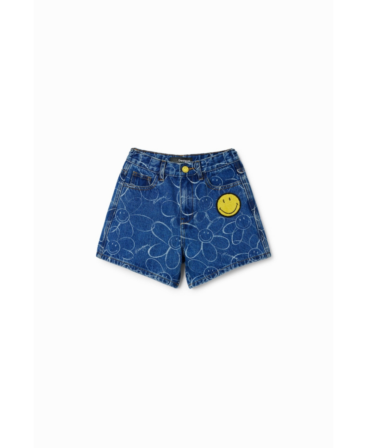 Desigual Girls Girls's Smiley Originals denim shorts