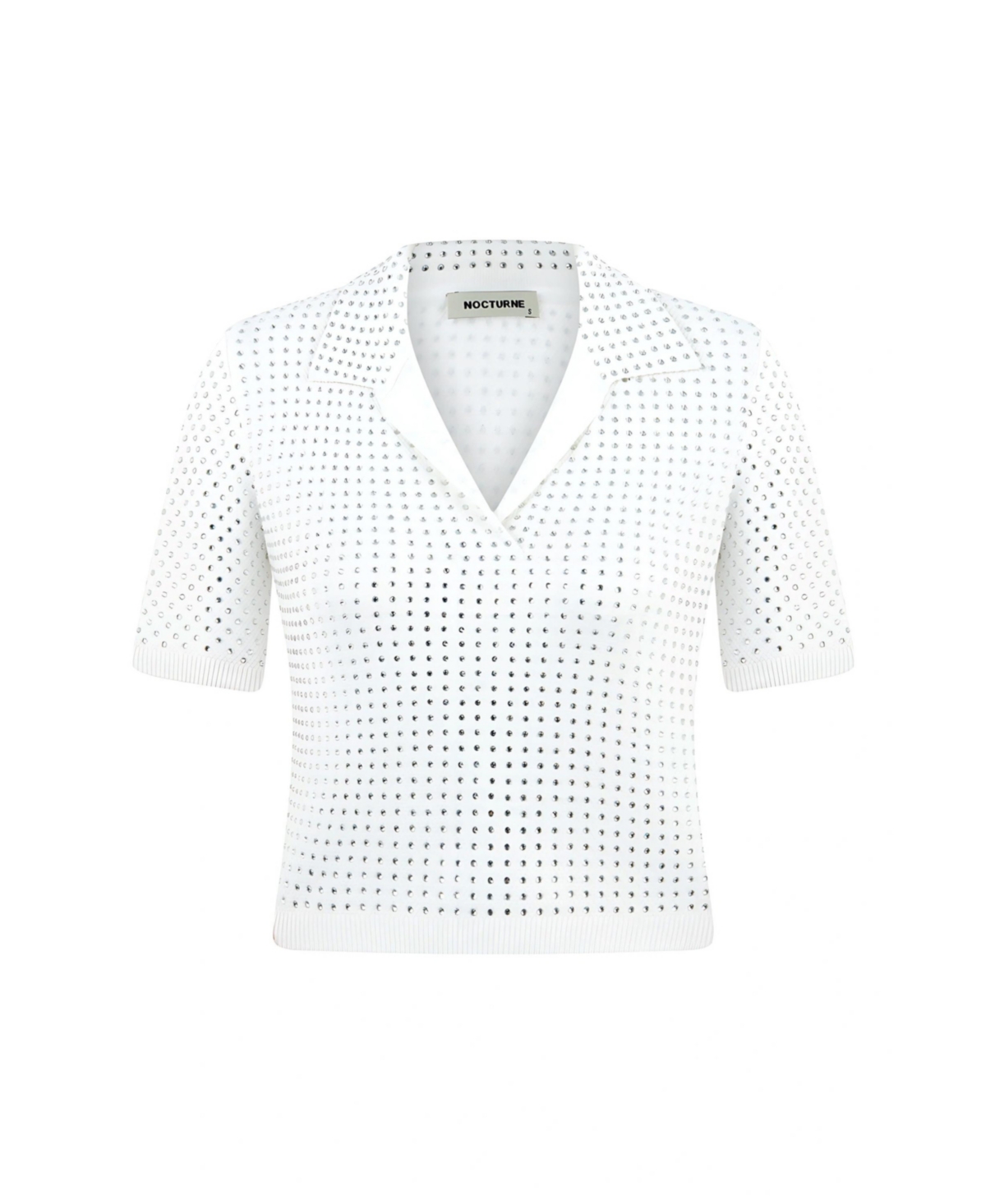 Nocturne Women's Rhinestone Embroidered Knitwear Top