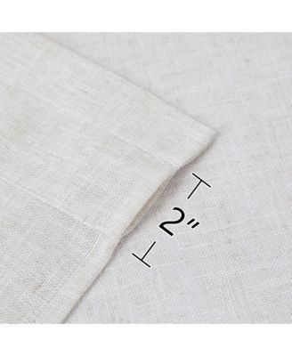 Linen Blend Kitchen Tier Window Curtain Pair, 52" x 36"