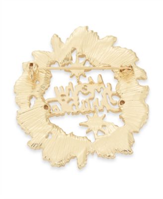 Crystal Wreath Pin, Created for Macy's