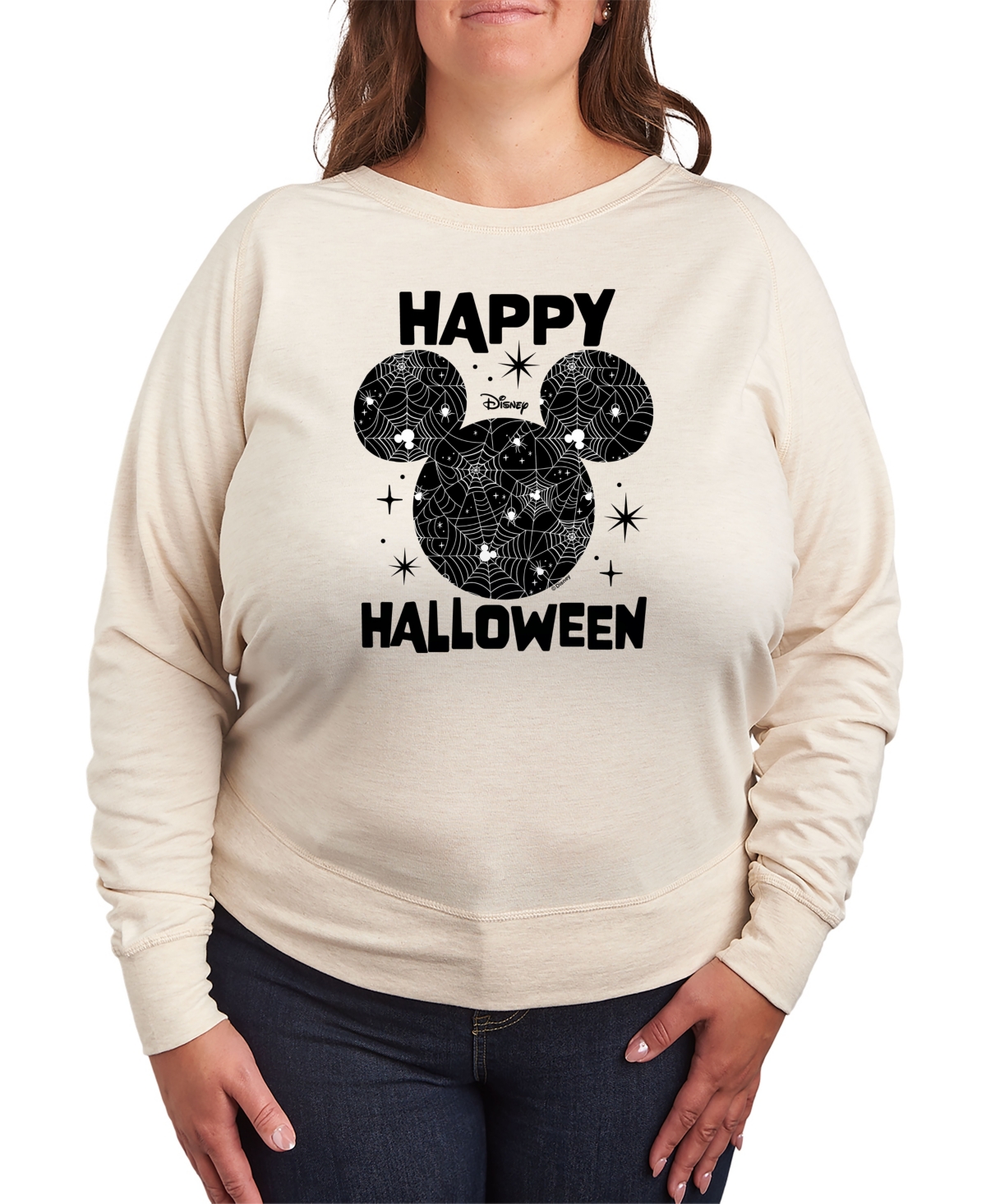 Hybrid Apparel Trendy Halloween Plus Size Graphic T-shirt In Beige,khaki