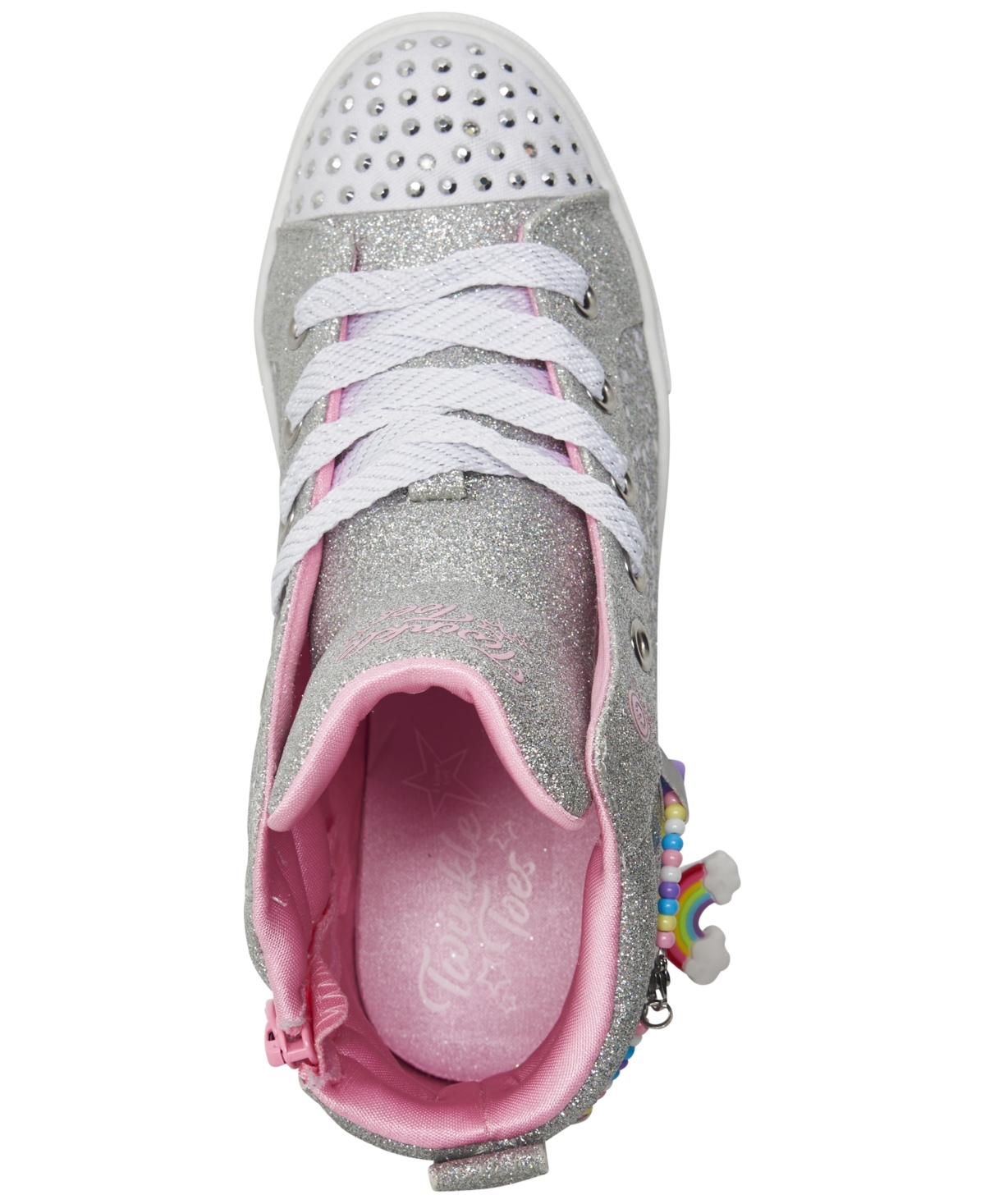 Skechers Little Girls Twinkle Toes: Twinkle Sparks - Charm Bestie High Top Light-Up Casual Sneakers from Finish Line