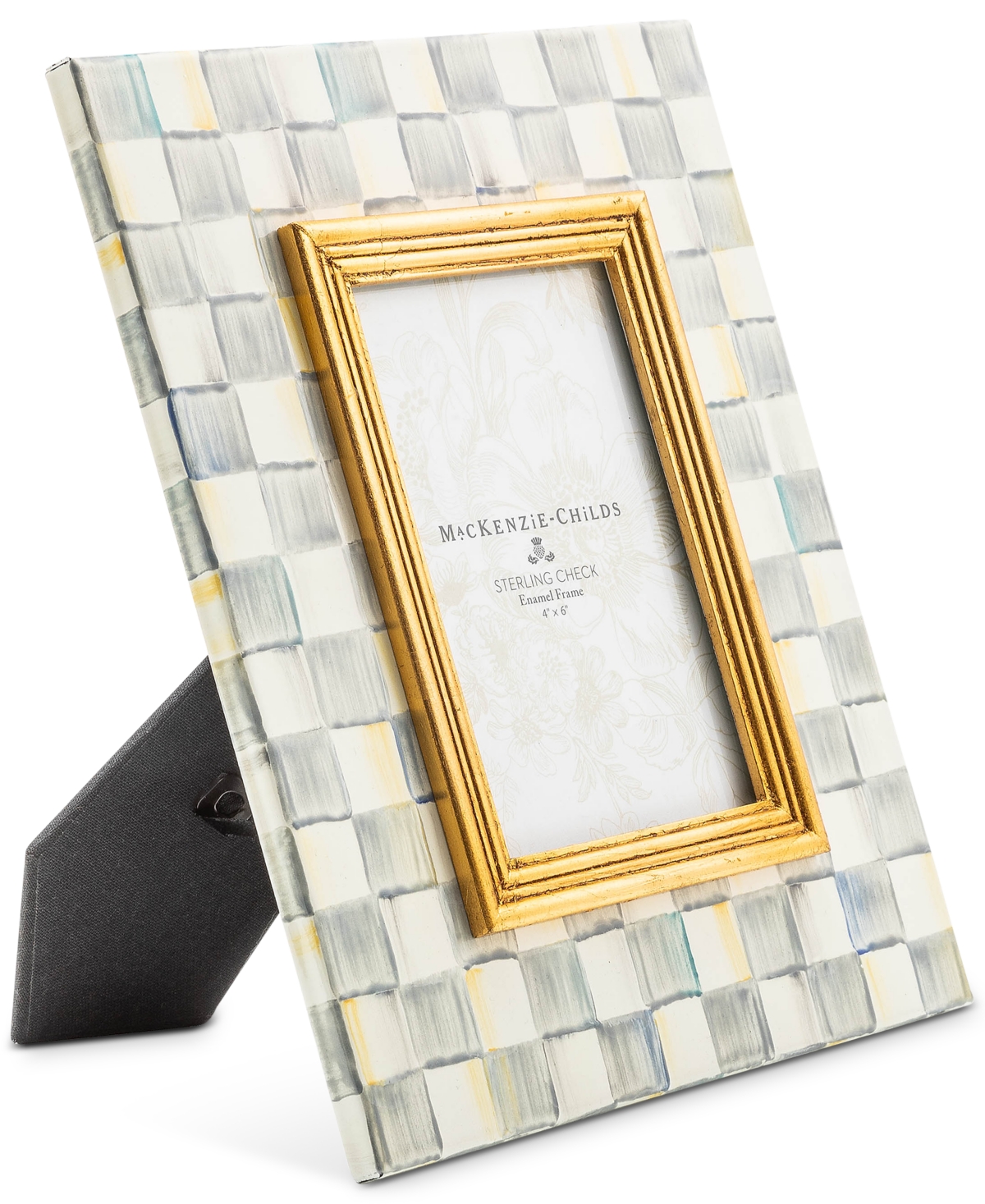 Mackenzie-childs Sterling Check Frame, 4" X 6" In No Color