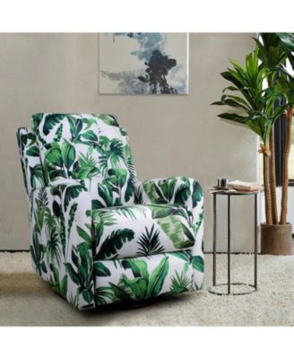 Arlette Transitional Swivel Recliner with Metal Base