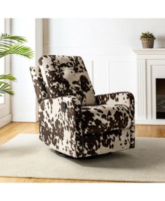 Arlette Transitional Swivel Recliner with Metal Base