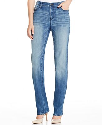 DKNY Jeans Soho Straight-Leg Mid-Rise Jeans, Midsummer Wash - Jeans ...