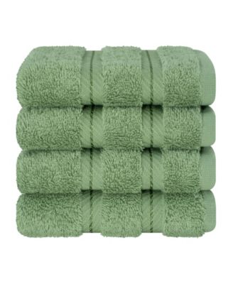 Edison Luxury 100% Turkish Cotton 4-Piece Washcloth Set
