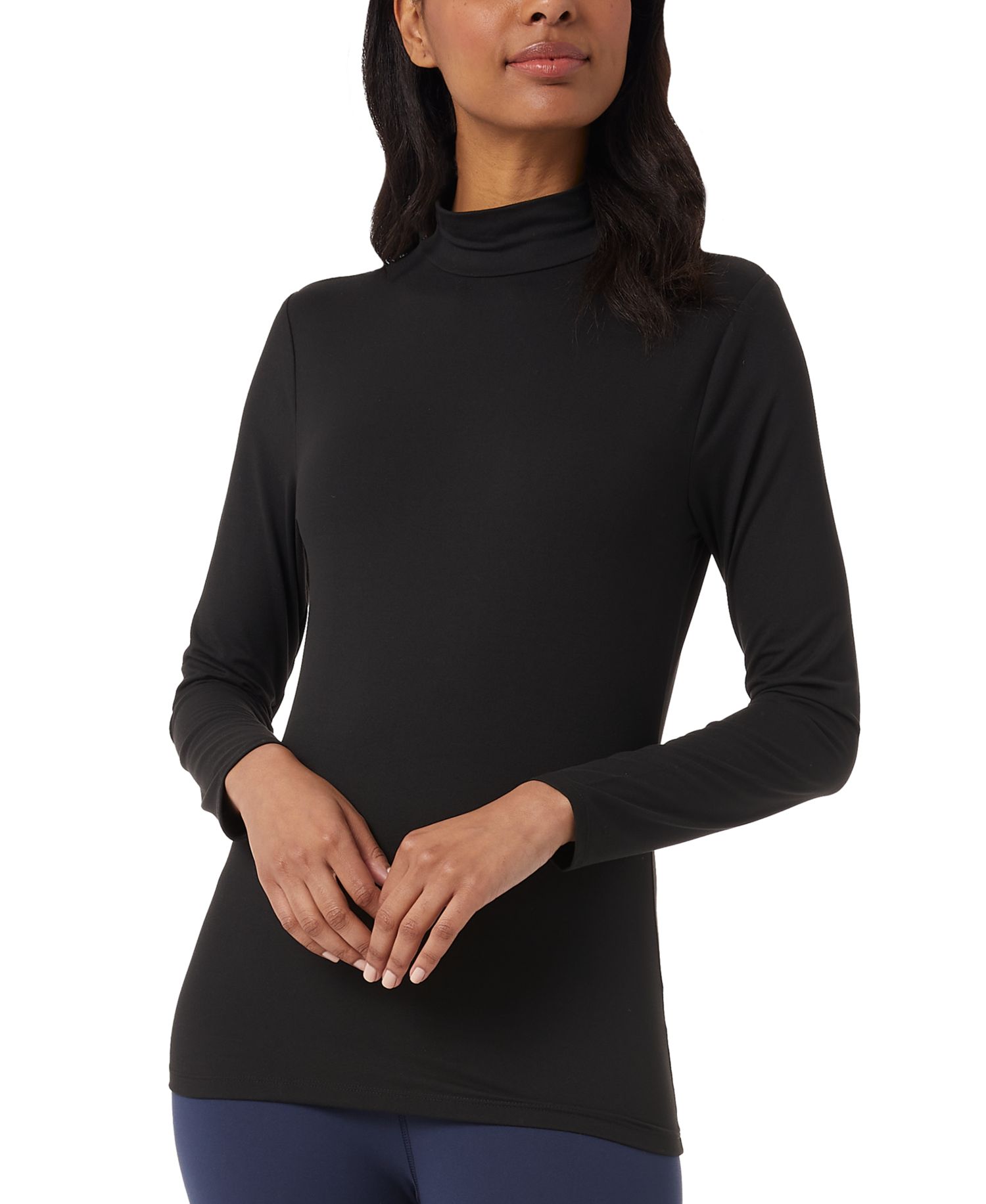 Women's Long-Sleeve Mock-Neck Top