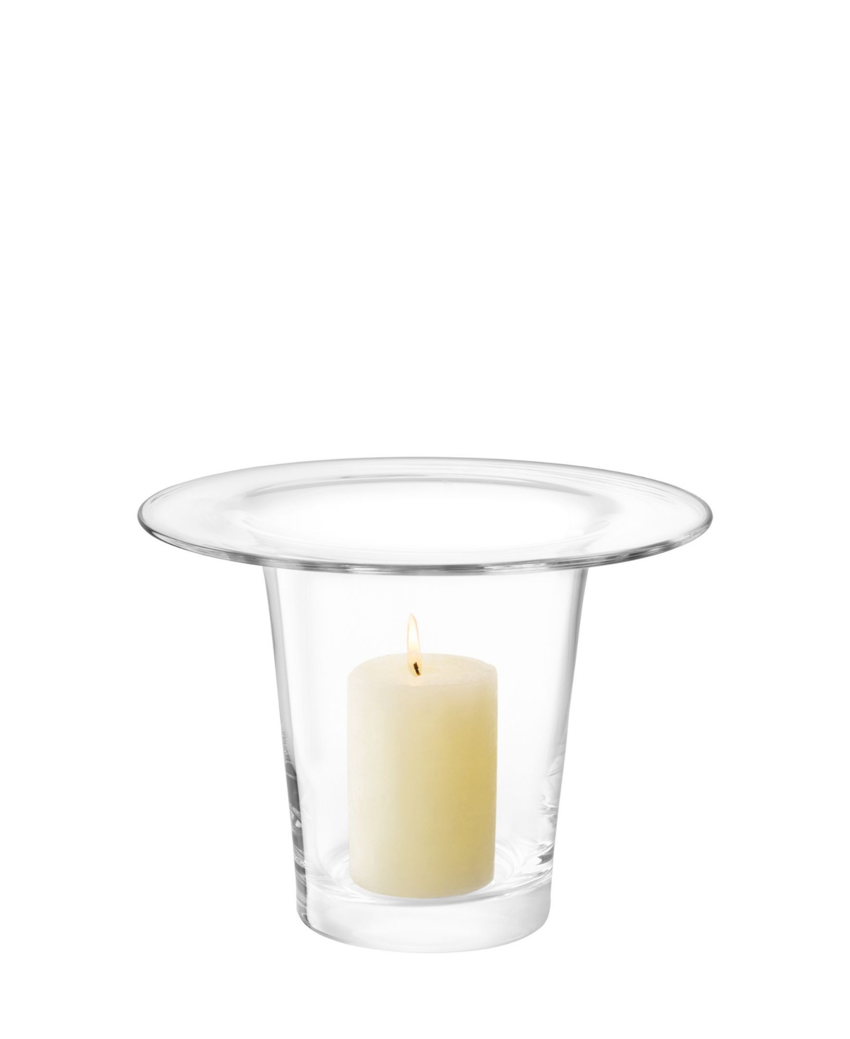 Shop Lsa International Victoria Vase/lantern H7.5in In Clear Glass